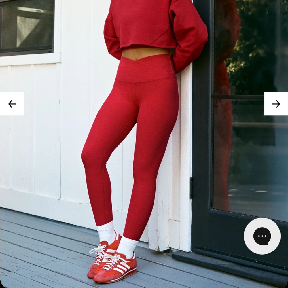 Beyond Yoga Cranberry Heather Spacedye at Your Leisure Legging